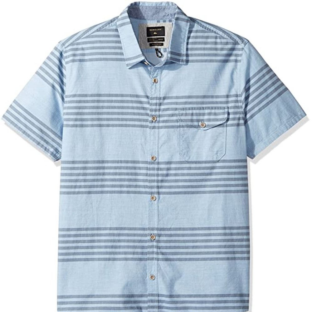 * NWT*Quiksilver Men's Srut Box Button Down Shirt size LARGE